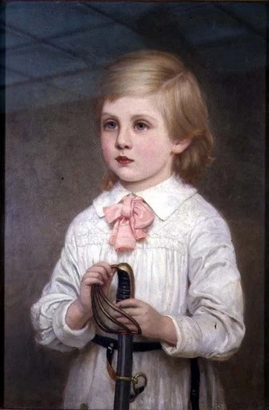 Un ritratto a mezzo busto del maggiore Sir Guy Colin Cambell, 4° baronetto, da bambino